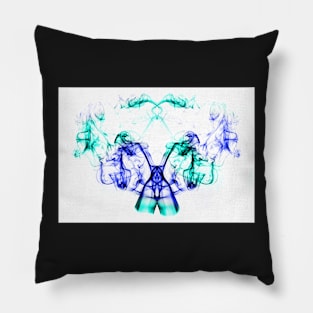 Unique and organic Smoke Art Abstract design Pillow