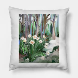 Narcissus in the Forest Pillow