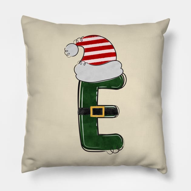 Letter E - Christmas Letter Pillow by Pop Cult Store