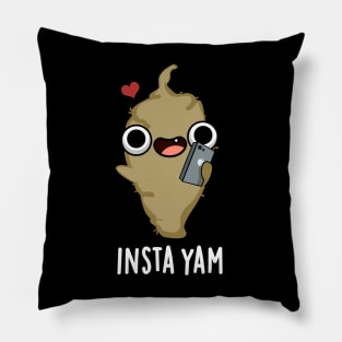 Insta-yam Cute Yam Veggie Pun Pillow