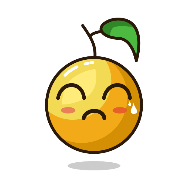 sad emoji orange react by Rizkydwi