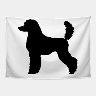 Black Standard Poodle Dog Silhouette Tapestry