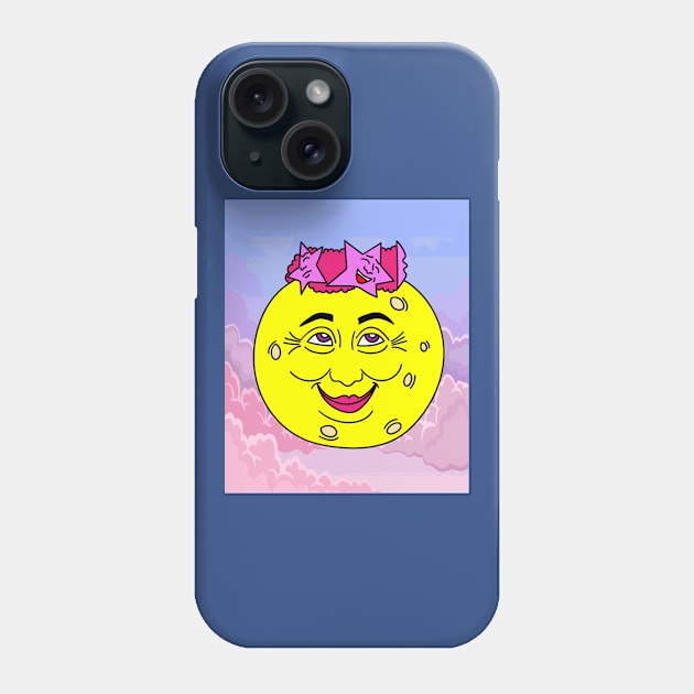 Luminous Moon Half Moon Face Phone Case by flofin