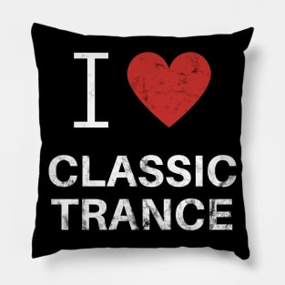 I Heart Classic Trance - Black Pillow