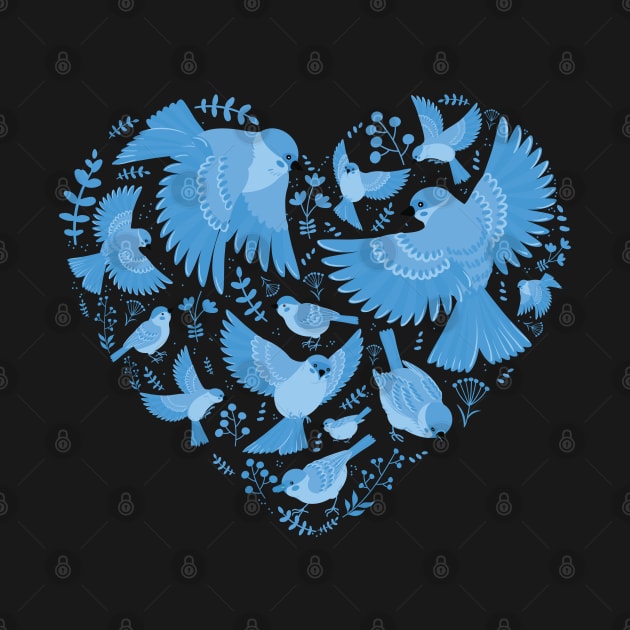 Birds love heart by ArtStopCreative