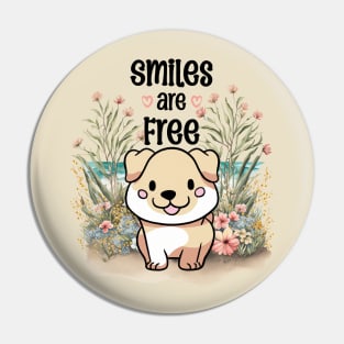 Smiles Are Free Pin