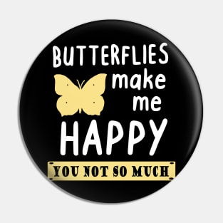 Butterflies Happy Summer Spring Flower Pin