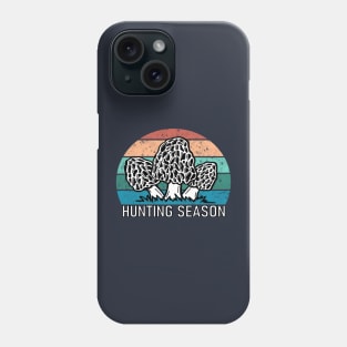 Mushroom Hunting Season Retro Sunset Phone Case