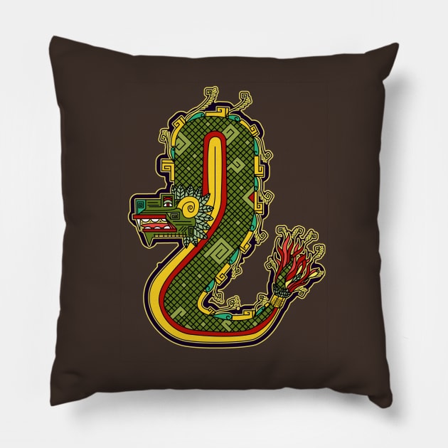 Quetzalcoatl Pillow by MacSquiddles