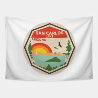 San Carlos Lake Arizona Colorful Scene Tapestry