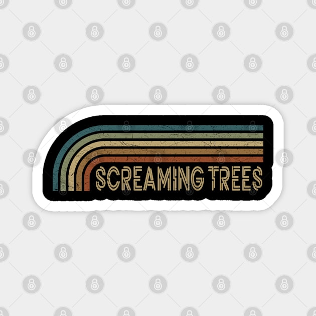 Screaming Trees Retro Stripes Magnet by paintallday