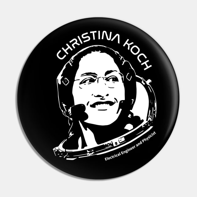 Women in Space: Christina Koch Pin by photon_illustration