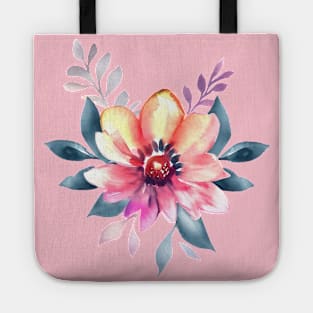 Boho Blossom Watercolor Tote