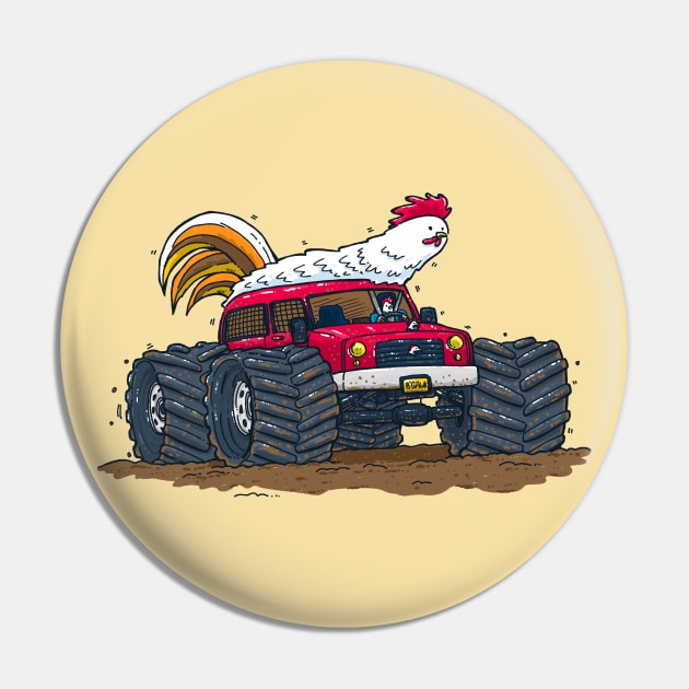 Monster Truck Chicken Pin by nickv47