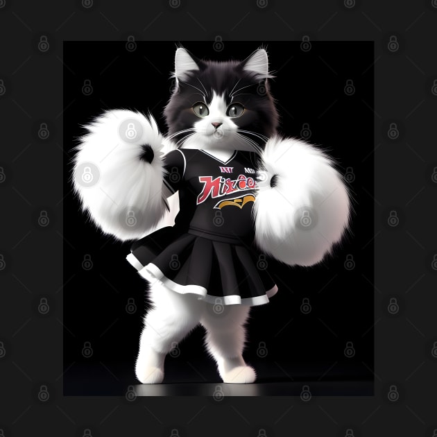 Cheerleader cat - Modern digital art by Ai-michiart