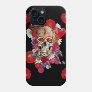 Skull Flower Power III Phone Case