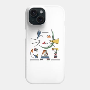 Cat. Abstract colourful cat. Phone Case