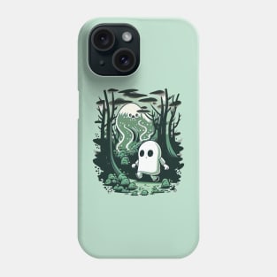 Woodsy Ghost Wandering Through the Forest Phone Case