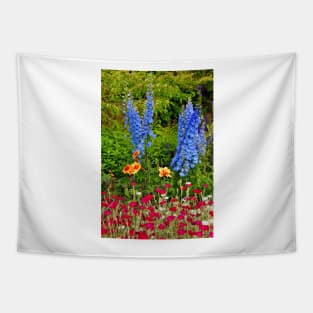 Blue Delphiniums Summer Flowers Tapestry