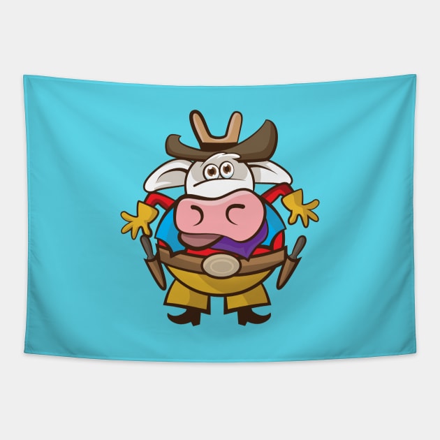 Cow Boy Tapestry by andantino