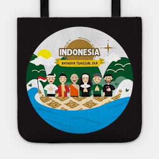 Bhineka Tunggal Ika of Indonesia T-Shirt Design Tote