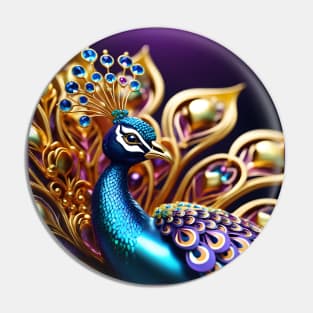 Bejewelled Peacock Pin