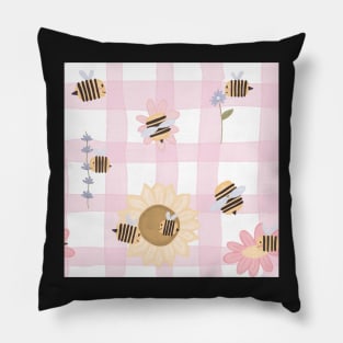 Hand drawn Bee pattern Pillow