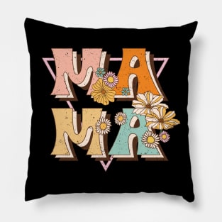 Mama retro pastel design Pillow