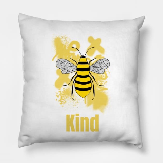 KINDNESS Is Cool So Be Kind Yellow Pillow by SartorisArt1