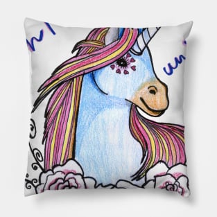 Wish I was a unicorn adorable unique horse gift Pillow