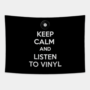 Keep calm and listen to vinyl - black Tapestry