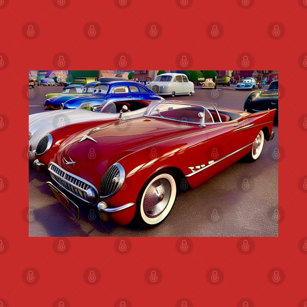 Red Vette Pixar Cars by CreativePhil