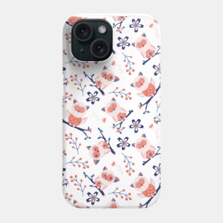 Cute Owls on Branches Phone Case