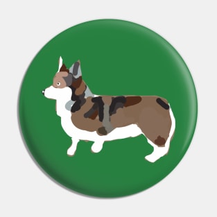 Dog Art Corgi Abstract Pin