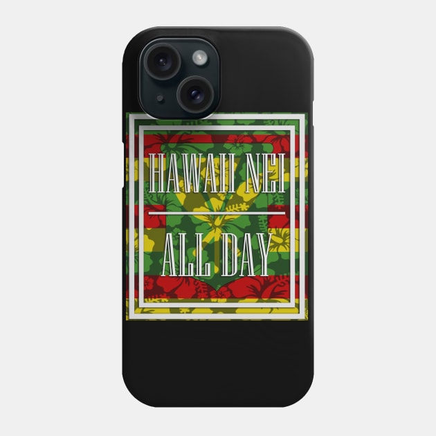 HNAD Floral Kanaka Maoli Flag by Hawaii Nei All Day Phone Case by hawaiineiallday