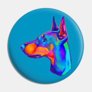 Doberman Pinscher in Colors Pin