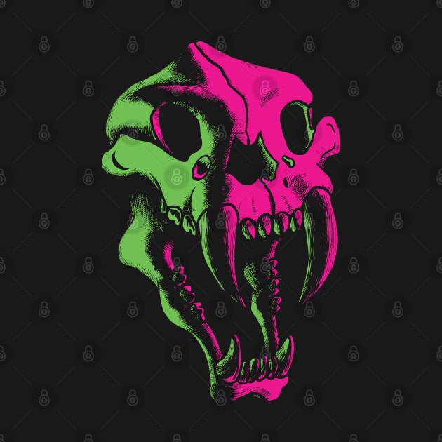 Sabertooth Skull by CliffeArts