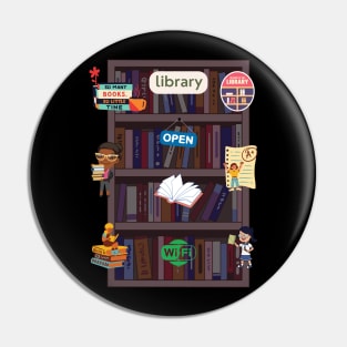 Open library , book lover Pin