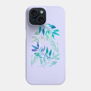 Watercolor leaves Phone Case