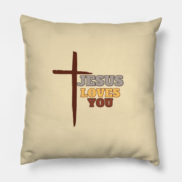 Jesus loves you Pillow by Kikapu creations