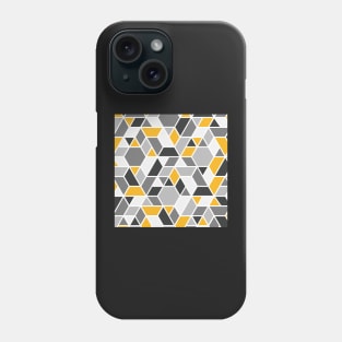 Abstract Geo - Yellow & Grey Phone Case