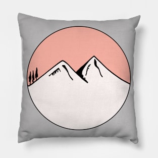 Mountains Sketch V16 Pillow