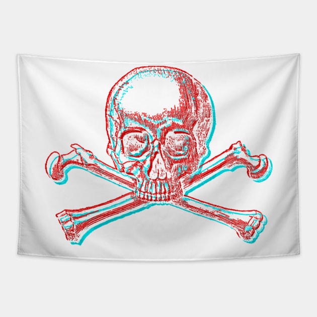 Skull and crossbones Tapestry by Blacklinesw9