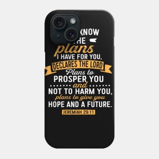 Jeremiah 29:11 Bible Verse Christian Phone Case