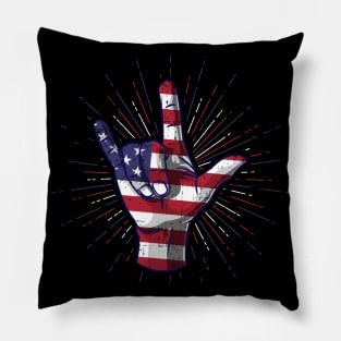 Love Merica Patriotic Independence Day Shirt 4th of July Pillow