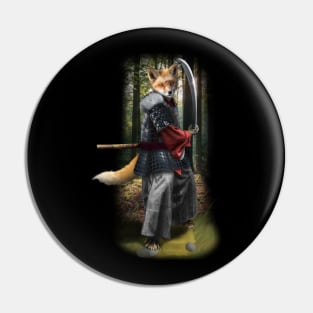 Exclusive Hand Drawn Samurai Fox | Samurai Collection Item-5 (Fox) | by Rendigart Studio Pin