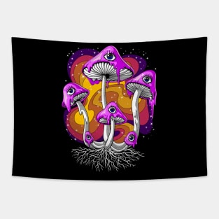 Psychedelic Psilocybin Mushrooms Tapestry