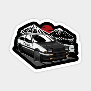 white ae86 hachiroku Magnet