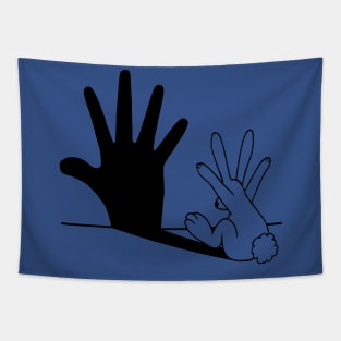 Rabbit Hand Shadow Classic 1 Tapestry