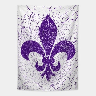 Heraldic lily purple Tapestry